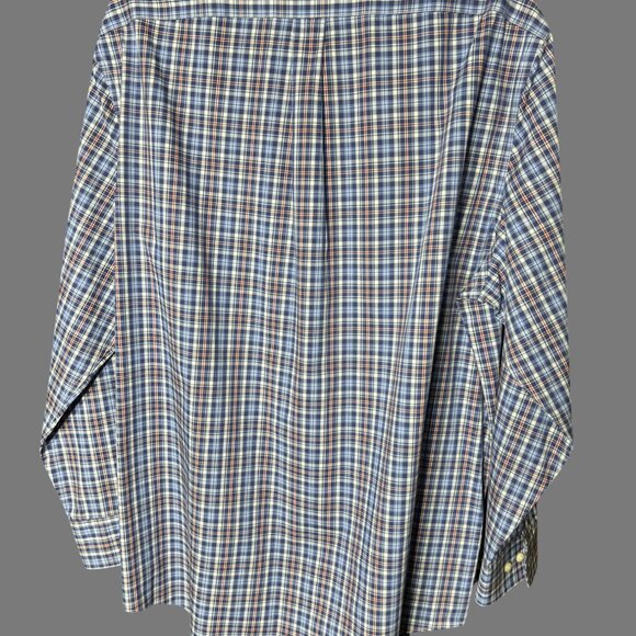 Ralph Lauren Men's Blue Plaid Long-Sleeve Button-Up Shirt XL - Picture 7 of 7